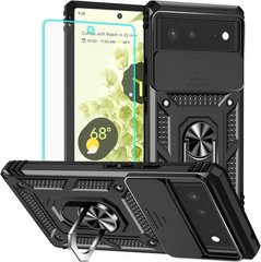 Pixel 6 Case with Screen Protector: Military Grade 20ft. Drop Tested Ring Shockp