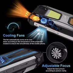 New 4G TANK 2 Pro Rugged Projector Phone Android Waterproof Camp Unlocked 512gb