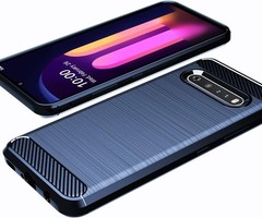 LG V60 ThinQ Case Soft TPU Silicone + Metal Ring Slim Shock Absorption Cover
