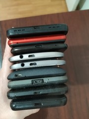 Lot of 9 Mixed Brand hTC/REVVL/ coolpad/TCL and other Smartphone For parts