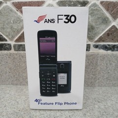 ANS F30 8GB (US Cellular) 4G Flip Phone Unlocked LTE/CDMA 8GB BLACK W BOX VNC