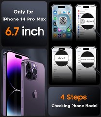 Designed for iPhone 14 Pro Max Case, Anti-Fingerprint Anti-Scratch Black 2 Pack