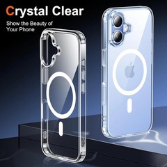iPhone 17 Case Clear with Screen Protector & Anti-Yellowing, Military-Grade Prot