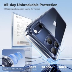 Slim Crystal Clear Case for iPhone 17 Pro Max, Virgin TPU, Anti-Yellow Protectio