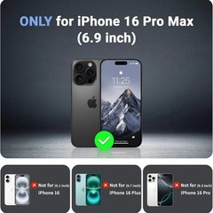 For iPhone 16 Pro Max 5G Case with Military Grade Non-Slip Drop Proof Protection