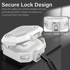 Shock-Proof TPU Protective Case for Galaxy Buds 4 & 4 Pro (2026) with Keychain