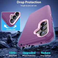 Samsung Galaxy A55 Case Rugged Port Cover Shockproof Heavy Duty Dual Layer Prote