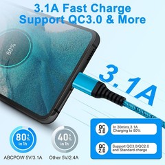 10ft USB-C Fast Charging Cable 2-Pack for Samsung Galaxy S26 S25 Edge