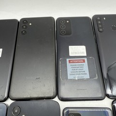Lot of 14 Samsung Galaxy A Series Model Smartphones. FOR PARTS/ REPAIR – (G15:4)
