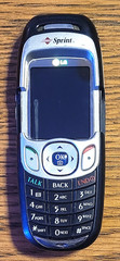 LG PM325 – Navy Blue and Silver ( Sprint ) Super Rare Slider Phone – READ