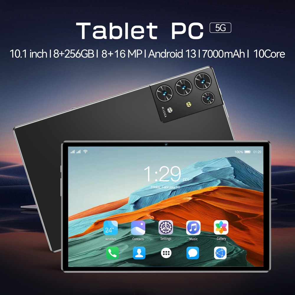 Tablet 8GB+256GB 10.1 Inch Screen 5G Calling 10-Core MTK6797 Processor 128G ZAHT