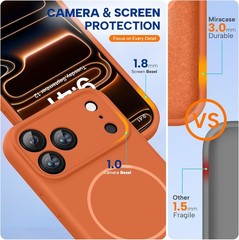 Magnetic for iPhone 17 Pro Max Case, Integrated Silicone Camera Control Cover, O