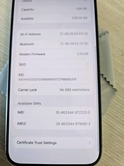 Apple iPhone 15 Pro Max 256GB UNLOCKED Titanium Gray 88% Battery Good Condition
