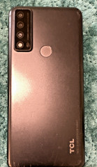 TCL Black Smartphone Triple Rear Camera Bar Style broken screen for parts only