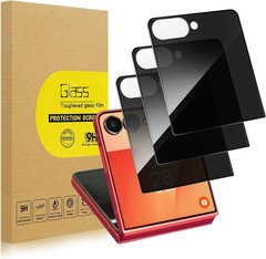3 Pack Front Privacy Screen Protector & Camera Lens Protector for Galaxy Z Flip