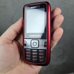 Samsung Messager SCH-R450 Red Slider Cell Phone 3G READ No Battery