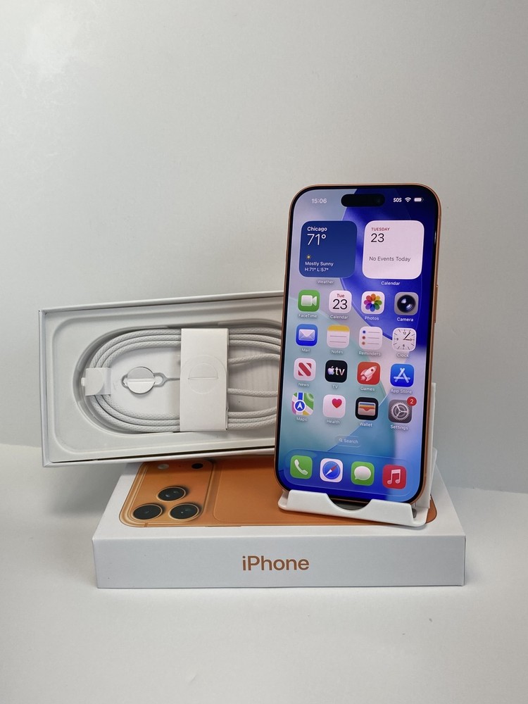 Apple iPhone 17 Pro A3256 1TB Cosmic Orange 100% battery health Unlocked phone