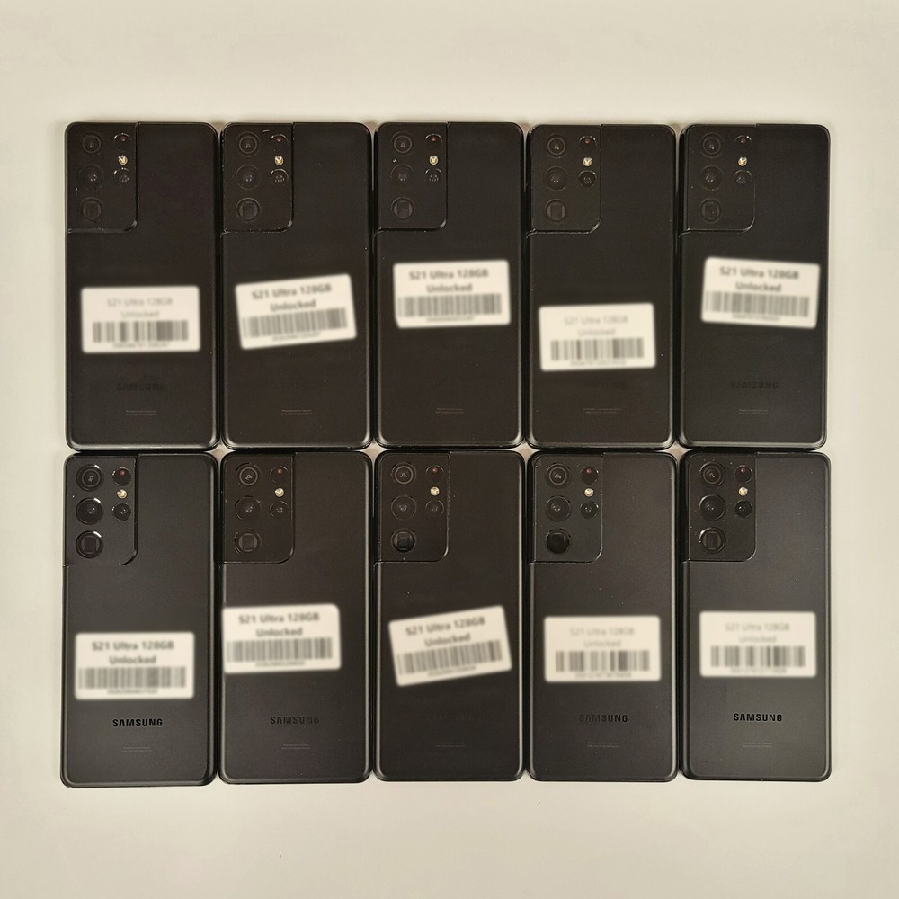 Lot of 10 Samsung Galaxy S21 Ultra Unlocked Black
