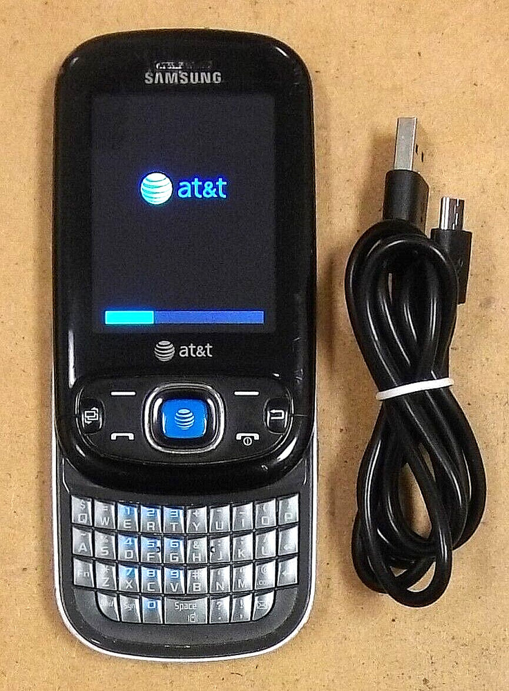 Samsung Strive SGH-A687 – Black and Silver ( AT&T ) Rare Slider Phone – Bundled