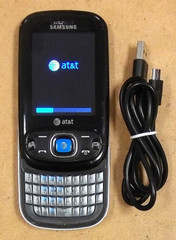 Samsung Strive SGH-A687 – Black and Silver ( AT&T ) Rare Slider Phone – Bundled