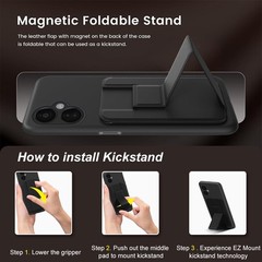 OnePlus Nord CE 3 Lite 5G / OnePlus Nord N30 5G Phone Case, Wallet Stand Black