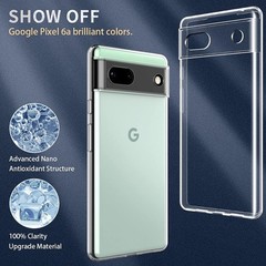 Crystal Clear Google Pixel 6a Case Soft Slim Fit Transparent TPU Protective Cove