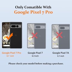 for Google Pixel 7 Pro Case with Camera Lens Cover, 10 FT Drop Protection, Navy