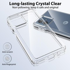 Moto G54 Case Crystal Clear Slim Hard Hybrid Shockproof Bumper with Screen