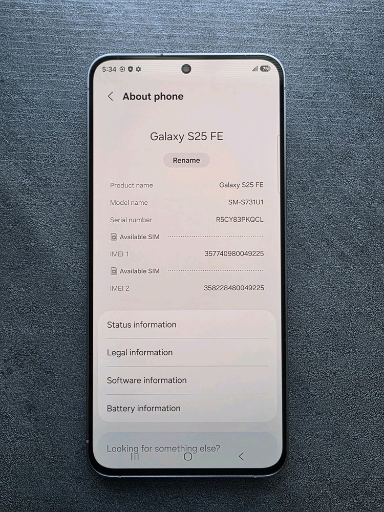 Samsung Galaxy S25 FE – 256 GB – Jetblack (Unlocked)