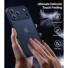 iPhone 17 Pro Case – Military Grade Shockproof, Ultra Slim, Matte Blue