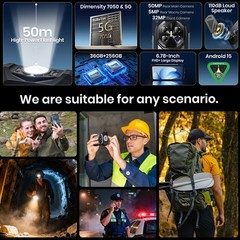 FOSSiBOT F113 5G 4G Rugged Smartphone Android 15 Octa Core Night Vision Outdoors