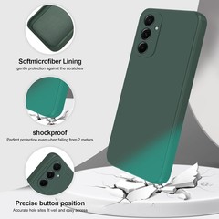 Silicone Case for Samsung Galaxy A55 5G, Full Body Silky Soft Touch, Green