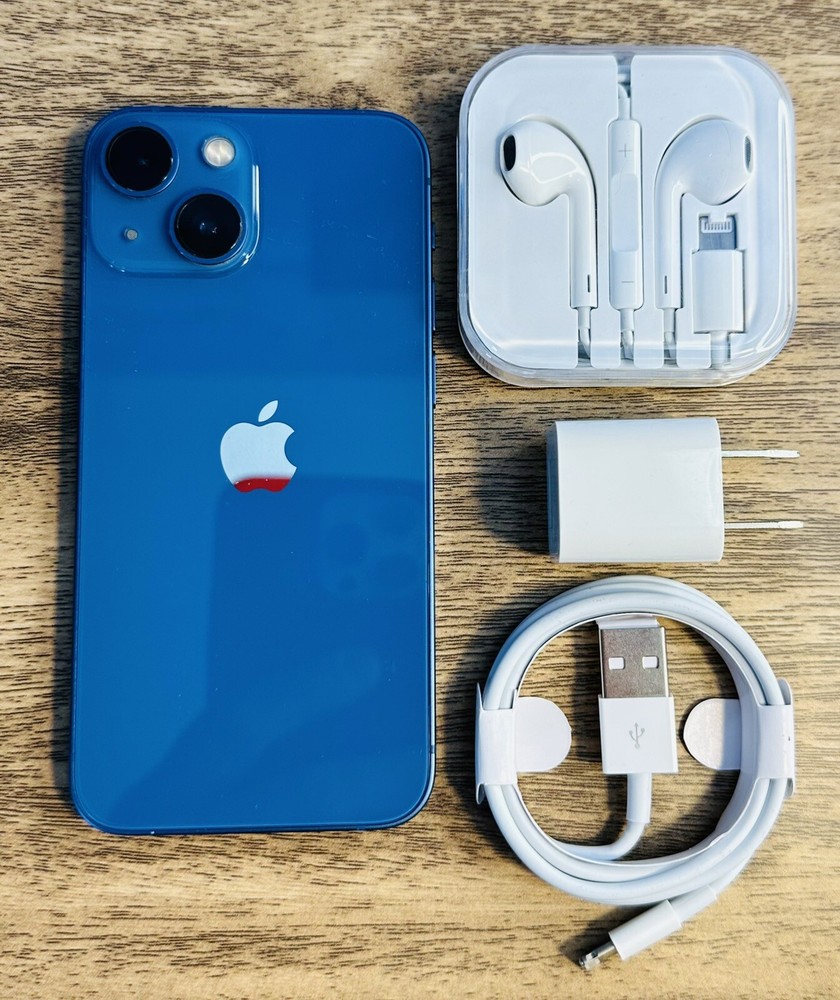 Apple iPhone 13 Mini 128GB Blue – Factory Unlocked – Very Good / 100% Battery