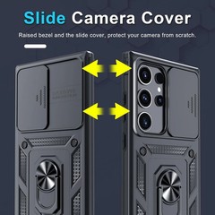 For Samsung Galaxy S25 Ultra Case w/ Military Grade Protective Cover & Kickstand