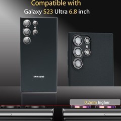 Camera Lens Protector for Samsung Galaxy S23 Ultra, Aluminum Alloy Ring