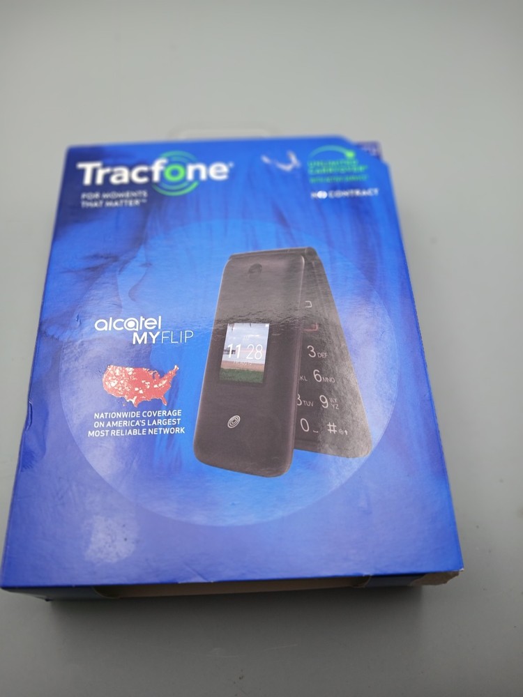 TracFone Alcatel My Flip MyFlip Prepaid Basic Cell Phone New/Factory Sealed