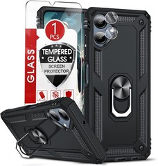 Samsung Galaxy A06 Phone Case with Glass Screen Protector and Camera Lens Protec