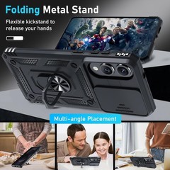 Heavy Duty Shockproof Case for Samsung Galaxy S25 Edge with Camera Cover & Kicks