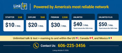 Link Up Mobile $20 Unlimited Talk, Text & Data (5GB at High Speed) $17