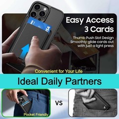 Magnetic for iPhone 14 Pro Max Case, Detachable Magnetic Wallet with Card Holder