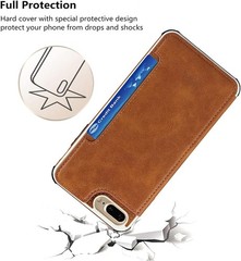 iPhone 8 Plus/7 Plus/6s Plus/6 Plus Wallet Case with Card Holder and Wrist Strap