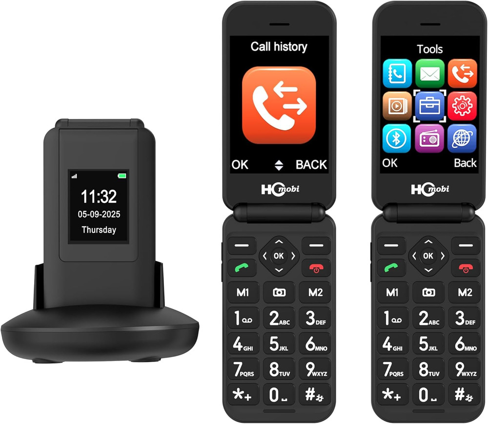 2.8+1.5&Prime; Flip Phone Unlocked, Dual Screen Flip Phones for Seniors, SOS Button?Sp