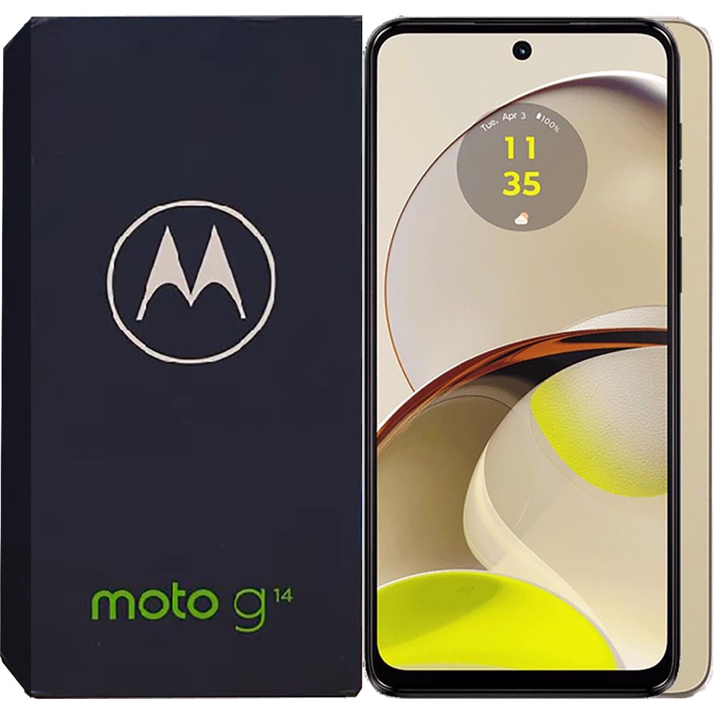 Motorola Moto G14 4G Butter Cream 128GB + 4GB Dual-SIM Unlocked GSM NEW