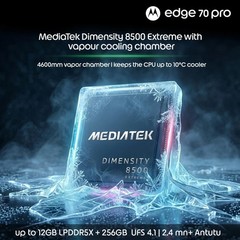 MOTOROLA edge 70 pro (Titan Blue 12GB, 256GB) Dimensity 8500 Global Version.