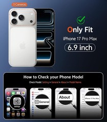 iPhone 17 Pro-Max Case: Slim Magnetic Orange Cover with Screen Protector