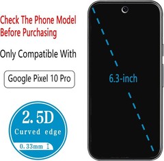 2-Pack Clear Tempered Glass Screen Protectors & Camera Lens for Google Pixel 10
