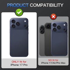 Metal Tempered Glass Rear Camera Lens Protector for iPhone 17 Pro – Black