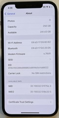 USED BLACK GSM UNLOCKED iPhone 12, 256GB A2172 MGEF3LL/A, 86% BATTERY iOS 17.6.1