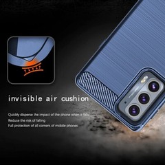 Navy Blue Case for Moto Edge 2021 Edge 5G UW with 2pcs Screen Protector Flexible