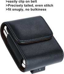 Galaxy Z Flip 7/6/5/4/3 Belt Phone Holster, 360 Rotating Leather Pouch Case